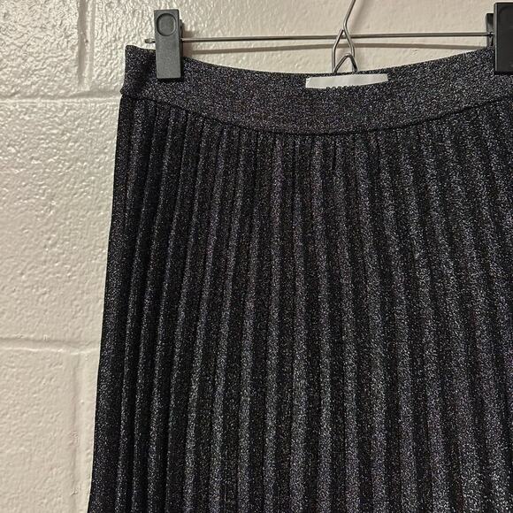 Derek Lam 10 Crosby Pleated Lurex Metallic Skirt Size Small Pleated Midi $495 - Picture 6 of 13